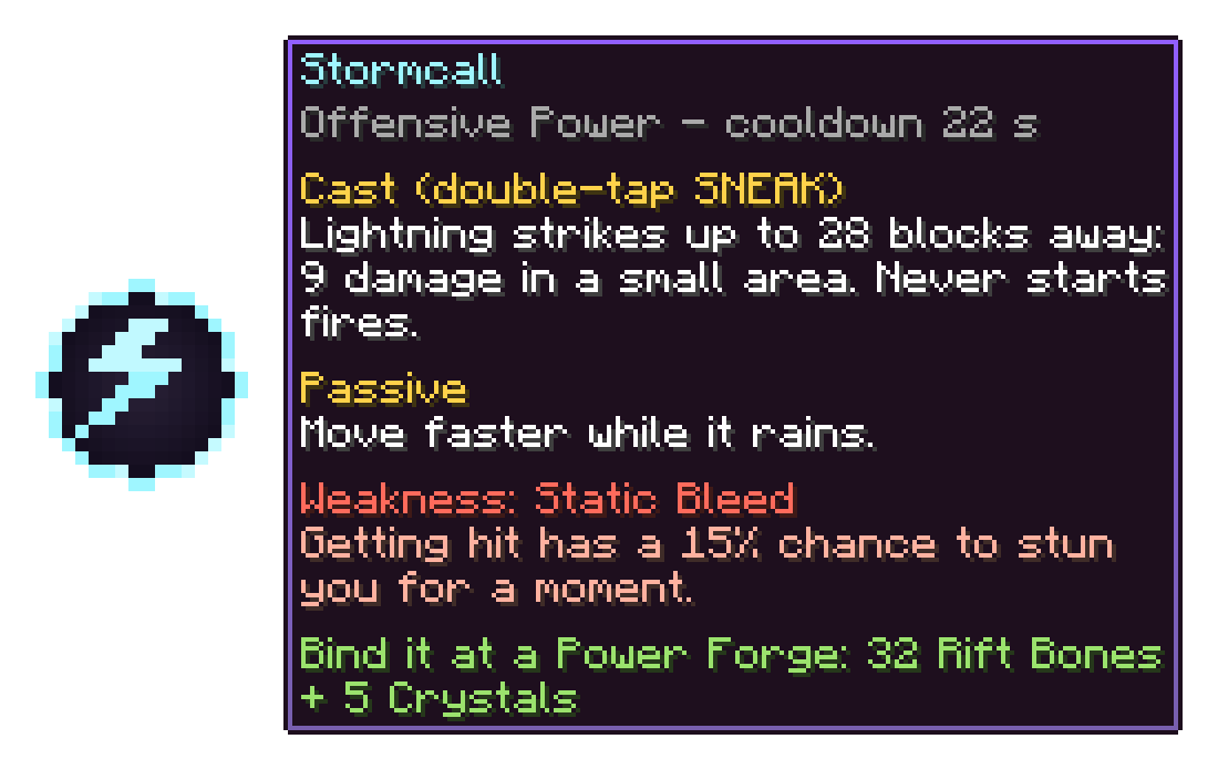 Stormcall power card